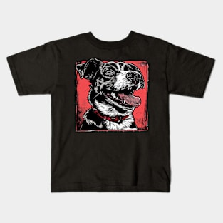 Retro Art Australian Cattle Dog Lover Kids T-Shirt